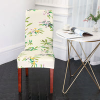 HKM-491539 Elastic Anti-Fouling Chair Cover for Rectangular Chairs, Polyester Blend, Fits Chair Backs 45-58cm