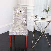 HKM-491539 Elastic Anti-Fouling Chair Cover for Rectangular Chairs, Polyester Blend, Fits Chair Backs 45-58cm
