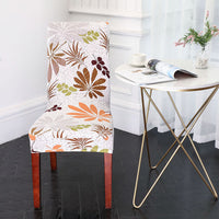 HKM-491539 Elastic Anti-Fouling Chair Cover for Rectangular Chairs, Polyester Blend, Fits Chair Backs 45-58cm