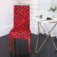 HKM-491539 Elastic Anti-Fouling Chair Cover for Rectangular Chairs, Polyester Blend, Fits Chair Backs 45-58cm