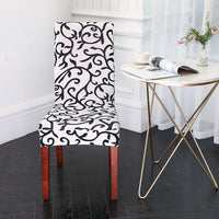 HKM-491539 Elastic Anti-Fouling Chair Cover for Rectangular Chairs, Polyester Blend, Fits Chair Backs 45-58cm