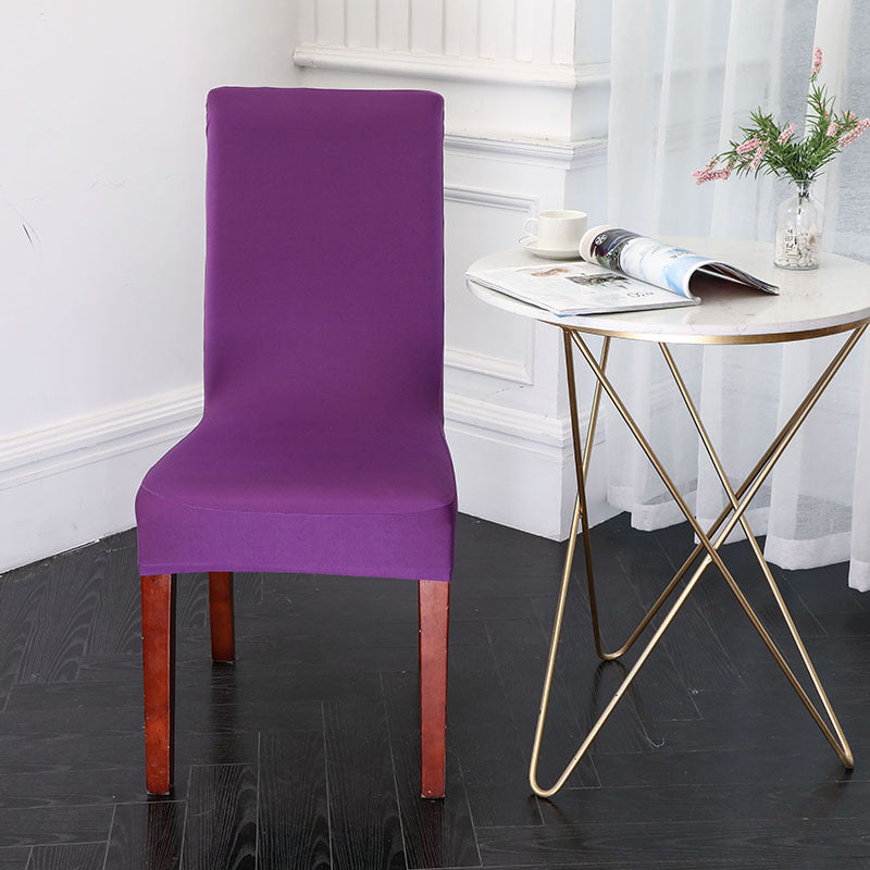 HKM-491539 Elastic Anti-Fouling Chair Cover for Rectangular Chairs, Polyester Blend, Fits Chair Backs 45-58cm