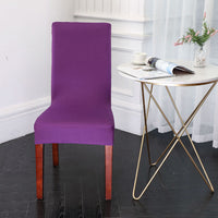 HKM-491539 Elastic Anti-Fouling Chair Cover for Rectangular Chairs, Polyester Blend, Fits Chair Backs 45-58cm