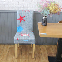 HKM-491539 Elastic Anti-Fouling Chair Cover for Rectangular Chairs, Polyester Blend, Fits Chair Backs 45-58cm