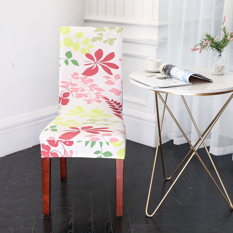 HKM-491539 Elastic Anti-Fouling Chair Cover for Rectangular Chairs, Polyester Blend, Fits Chair Backs 45-58cm