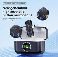 HKM-491667 Dual-Port Wireless Microphone System with Charging Cabin for iOS & Type-C Devices