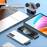HKM-491667 Dual-Port Wireless Microphone System with Charging Cabin for iOS & Type-C Devices