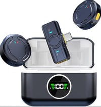 HKM-491667 Dual-Port Wireless Microphone System with Charging Cabin for iOS & Type-C Devices