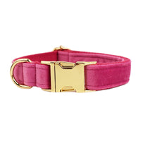 HKM-491667 Soft Velvet Dog Collar with Adjustable Fit and Accessories Included