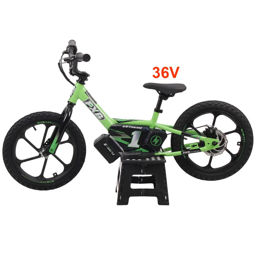 KTX-491731 16-Inch Electric Balance Bike for Kids with Removable Battery, Two-Speed Gears, and Colorful Spokes