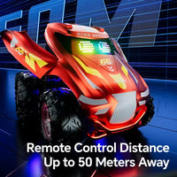 HKM-491731 4x4 RC Stunt Dance Car with Lights, Music, and 360-Degree Rotation - USB Rechargeable Off-Road Toy for Kids