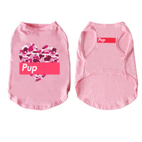 HKM-491731 Spring and Autumn Dog Vest in Floral Design - Comfy Cotton Clothing for Large Dogs