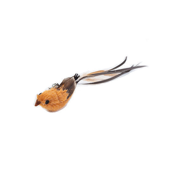 HKM-491923 Steel Wire Feather Funny Cat Stick Long Rod