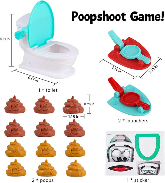 HKM-492115 Creative Toilet Poop Shoot Game Toy for Families - Fun Educational Game for Ages 5 & Up