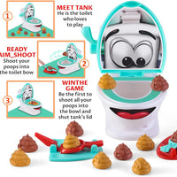 HKM-492115 Creative Toilet Poop Shoot Game Toy for Families - Fun Educational Game for Ages 5 & Up