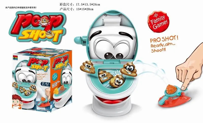 HKM-492115 Creative Toilet Poop Shoot Game Toy for Families - Fun Educational Game for Ages 5 & Up
