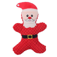 HKM-492115 Plush Sound Toys for Pets - Christmas Cartoon Series with Santa Claus, Elk, and Gingerbread Man Designs