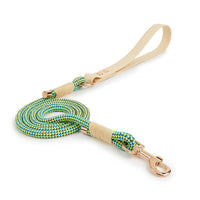 HKM-492179 Medium-Sized Nylon PVC Dog Safety Buckle Traction Rope in Wizard of Oz Green and Shadow White, 120cm Length