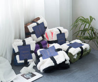 HKM-492243 Cozy Crystal Cashmere Double Blanket for Spring and Autumn Naps
