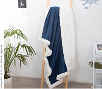 HKM-492243 Cozy Crystal Cashmere Double Blanket for Spring and Autumn Naps