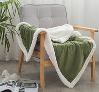 HKM-492243 Cozy Crystal Cashmere Double Blanket for Spring and Autumn Naps