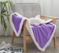 HKM-492243 Cozy Crystal Cashmere Double Blanket for Spring and Autumn Naps