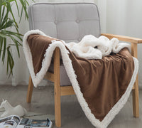 HKM-492243 Cozy Crystal Cashmere Double Blanket for Spring and Autumn Naps