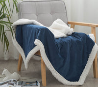 HKM-492243 Cozy Crystal Cashmere Double Blanket for Spring and Autumn Naps