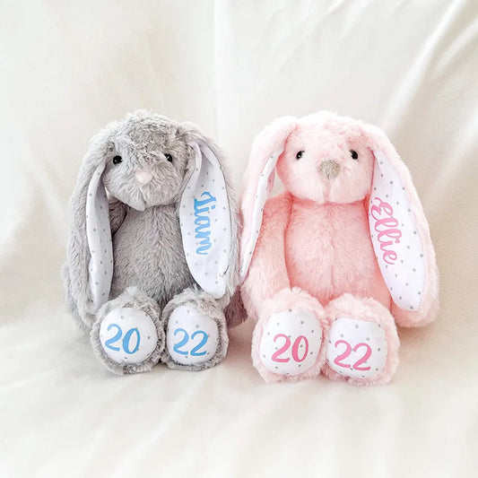KTX-492307 Long Ears Plush Rabbit Doll - Soft Stuffed Animal for Kids, 11CM-30CM, Unisex, Ages 0-14+