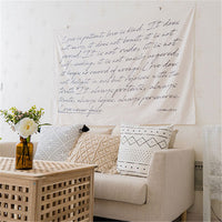 HKM-492307 Minimalist Abstract Couple Line Art Rectangle Wall Cloth - Love Song Design, 150x200cm