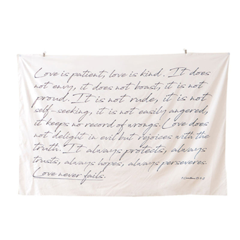 HKM-492307 Minimalist Abstract Couple Line Art Rectangle Wall Cloth - Love Song Design, 150x200cm
