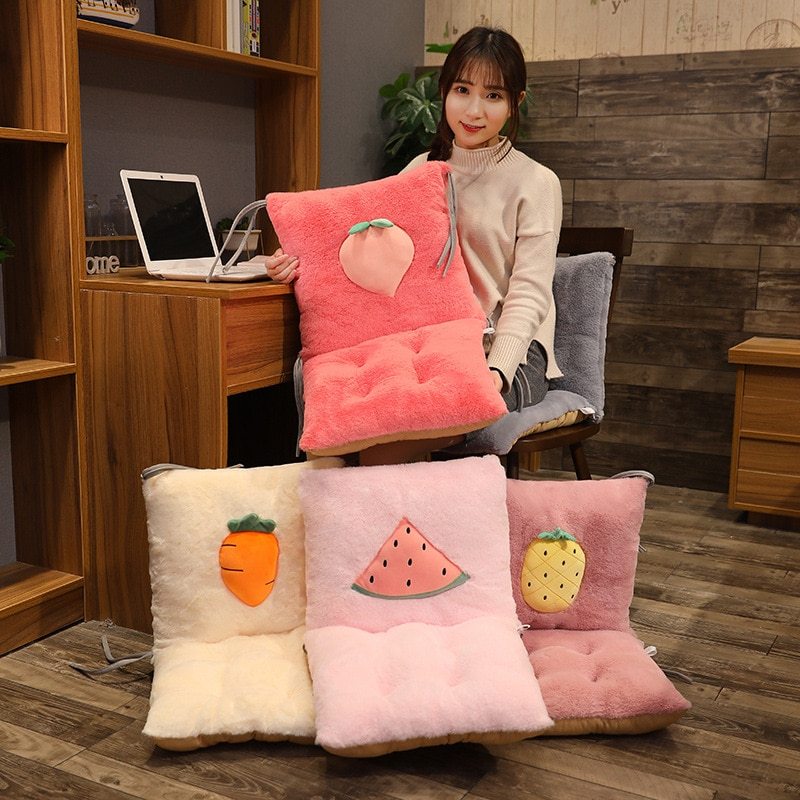 HKM-492371 Nordic Style Thickened Polyester Fiber Chair Cushion - Multi-Colored Plant Pattern