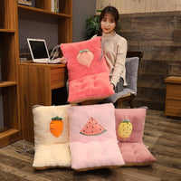 HKM-492371 Nordic Style Thickened Polyester Fiber Chair Cushion - Multi-Colored Plant Pattern