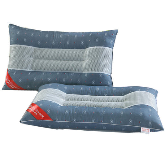 HKM-492435 Pearl Cotton Cassia Seed Physiotherapy Pillow - Brushed Polyester Fiber Filling, 42x65cm, 5.1-10cm Height