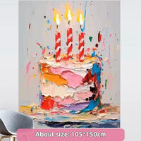 HKM-492563 Birthday Hanging Cloth Decoration for Cake Backdrop - Multiple Sizes Available