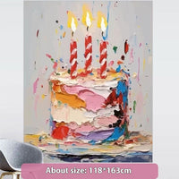 HKM-492563 Birthday Hanging Cloth Decoration for Cake Backdrop - Multiple Sizes Available