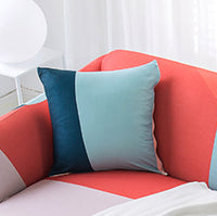 HKM-492691 Universal Stretch Sofa Cover - Soft Fabric, Plant Floral Design, Fits Most Sofas 1-4 Seats