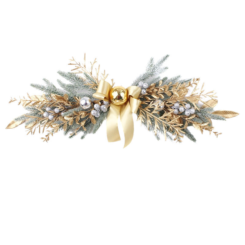 HKM-492755 Golden Plastic Wire Garland for Home Decoration - Simple & Modern Wall Hanging, Available in Multiple Sizes