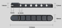 HKM-492819 Self-Adhesive Silicone Cable Organizer for Data, Charging, and Power Cables - Multiple Hole Options Available