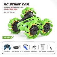 HKM-492883 4WD Double-Sided Swing Arm Remote Control Stunt Car with Expansion Wheel for Kids