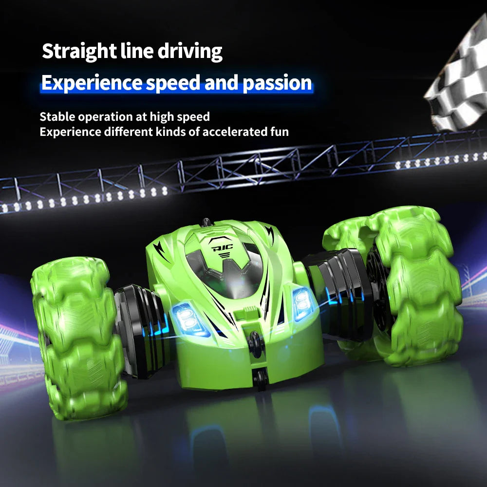HKM-492883 4WD Double-Sided Swing Arm Remote Control Stunt Car with Expansion Wheel for Kids