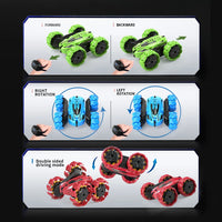 HKM-492883 4WD Double-Sided Swing Arm Remote Control Stunt Car with Expansion Wheel for Kids