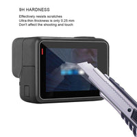 HKM-493203 Tempered Glass Protection Film Compatible with GoPro Hero 5/6/7 - Lens & LCD Screen Protector