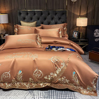 HKM-493395 Ice Silk Cotton Quilt Set - 4-Piece Bedding Set with Jacquard Design, Available in Multiple Sizes