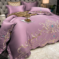 HKM-493395 Ice Silk Cotton Quilt Set - 4-Piece Bedding Set with Jacquard Design, Available in Multiple Sizes