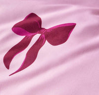 HKM-493459 Bow Pattern Digital Printed Bedding Set with 2 Pillowcases, Bed Sheet, and Duvet Cover - Various Sizes Available