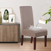 HKM-493523 Stretch Knit Suede Chair Covers in Multiple Colors - Set of 2/4/6