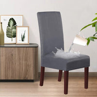 HKM-493523 Stretch Knit Suede Chair Covers in Multiple Colors - Set of 2/4/6