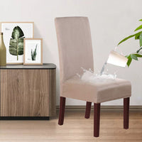 HKM-493523 Stretch Knit Suede Chair Covers in Multiple Colors - Set of 2/4/6
