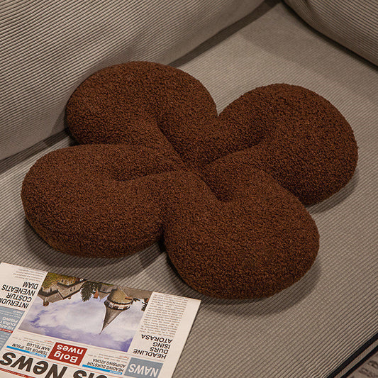 HKM-493587 Minimalist Four-Leaf Clover Plush Pillow Toy for Children, 40cm in Various Colors